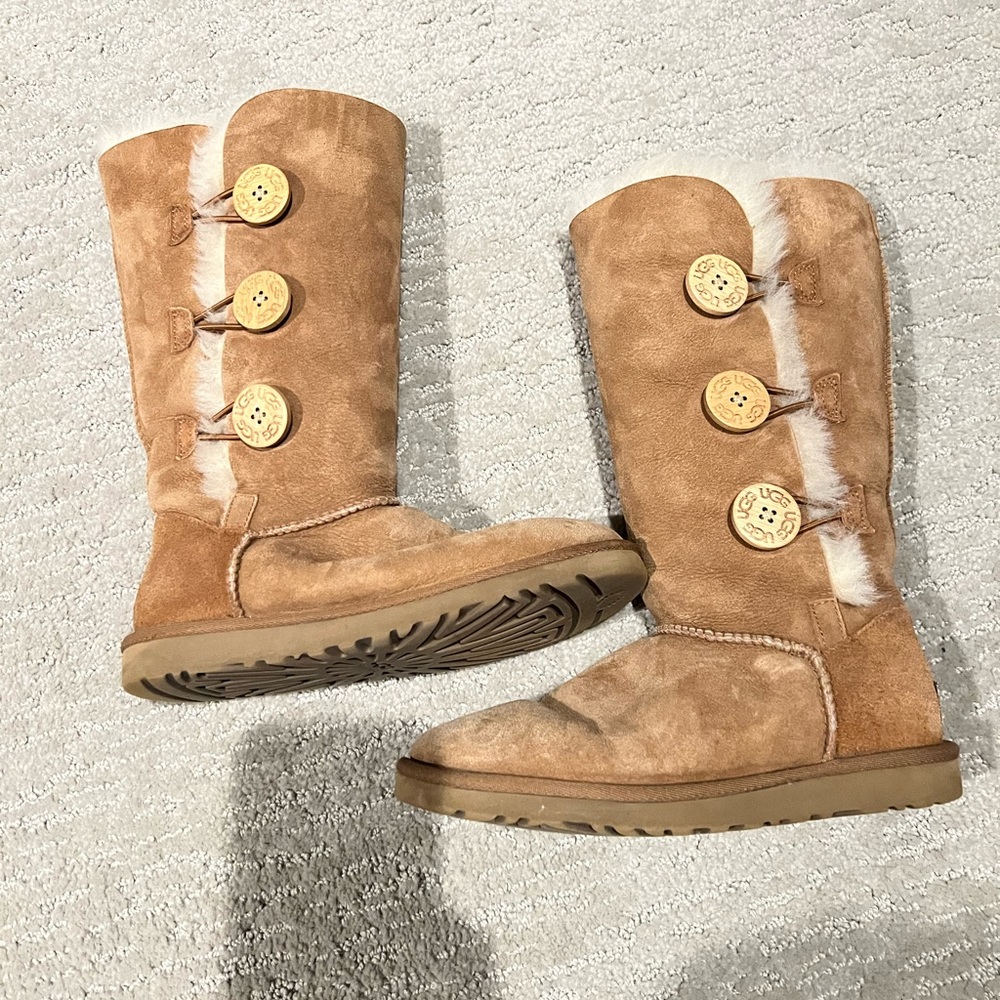 Ugg Australia Tall Bailey Button Boots, Chesnut Size 5